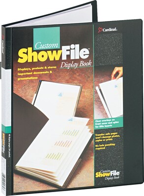 Cardinal 11 x 17, ShowFile Presentation Book, 24 Pockets, Black