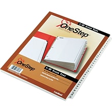 Cardinal® OneStep® Printable Table of Contents and Dividers, Daily - 1-31 Tabs, White, 1/St