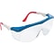 MCR Safety® Tomahawk® Safety Glasses, Red/White/Blue, Clear, Anti-Fog