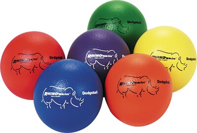 Champions Rhino Skin® Dodgeball Set; Assorted Colors, 6 Diameter, 6/Set
