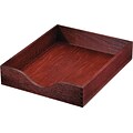 Carver Hardwood Desk Tray, Letter, Standard Depth, Mahogany Finish