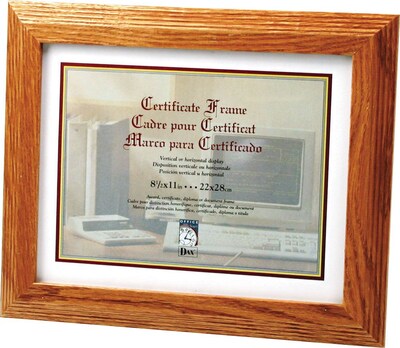 Dax Document/Certificate Frame, 8 1/2 x 11, Stepped Oak