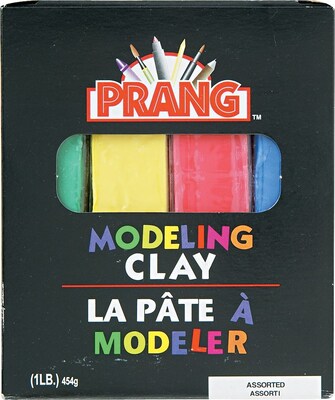 Prang Modeling Clay, Assorted Colors, 4/Box (00740)