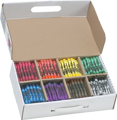 Prang Master Pack Large Crayons, 8 Colors, 400/Carton (32351)