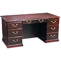 DMI Governors Series 60 Double Pedestal Desk, Mahogany, 30H x 60W x 30D