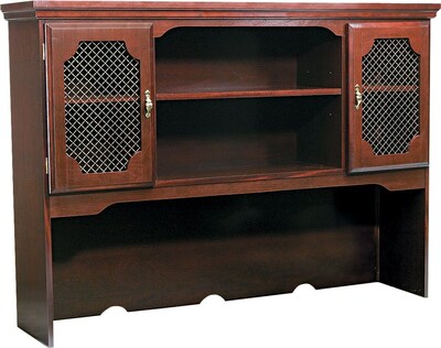 DMI Governors Series 60 Hutch for Kneespace Credenza, Mahogany, 46H x 60W x 13D