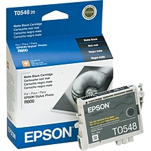 Epson T054 Black Matte Standard Yield Ink Cartridge, Prints Up to 400 Pages (T054820)