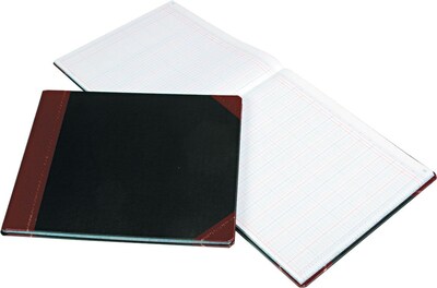 Boorum & Pease Columnar Book, 24 Column, Black Cover, 150 Pages, 12 7/8 x 15 1/8