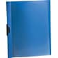Oxford Ready Clip™ No-Punch Report Covers, Dark Blue, 8 1/2" x 11"