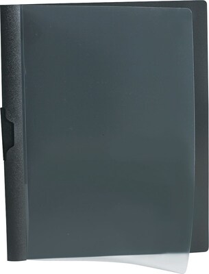 Oxford ReadyClip No-Punch Report Cover, Clear/Black, 8 1/2 x 11