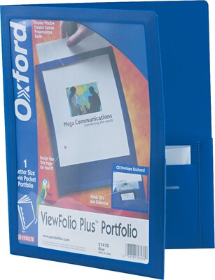 Oxford® Viewfolio™ Plus Portfolio, Blue