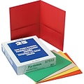 Oxford 2-Pocket Presentation Folders, Assorted Colors, 25/Box  (OXF 57513)