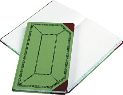 Boorum & Pease Record Book, 7 5/8" x 12 1/2", Green, 150 Sheets/Book (67 1/8-300-R)