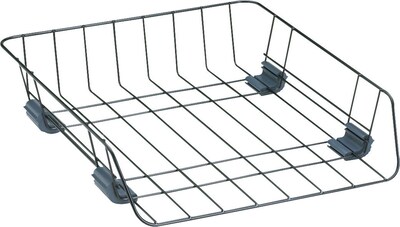 Fellowes® Wire Desk Accessories, Stackable Paper Tray, Letter, Black