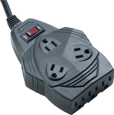 Fellowes Mighty 8-Outlet Surge Protector, 1460 Joules, 6 Cord, Black (99091)