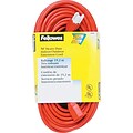 Fellowes® Heavy Duty Indoor/Outdoor Extension Cord, 50 Long, Orange