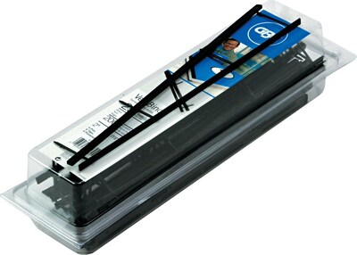 GBC VeloBind Reclosable Binding Spines, 11-Inch Black – 100 Pack, Editable & Secure For Reports, Presentations & Mailing