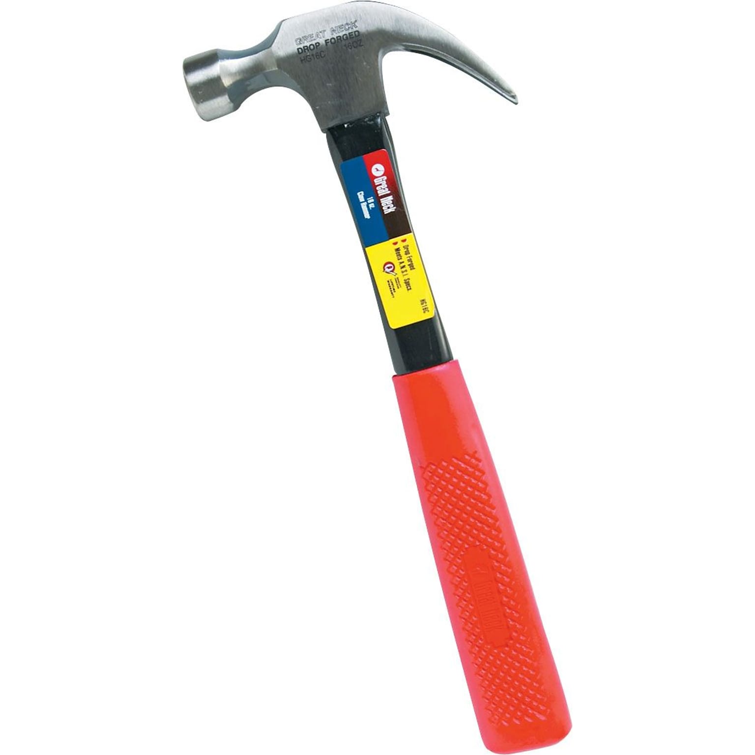 Great Neck® Claw Hammer, 16oz. With Fiberglass Handle