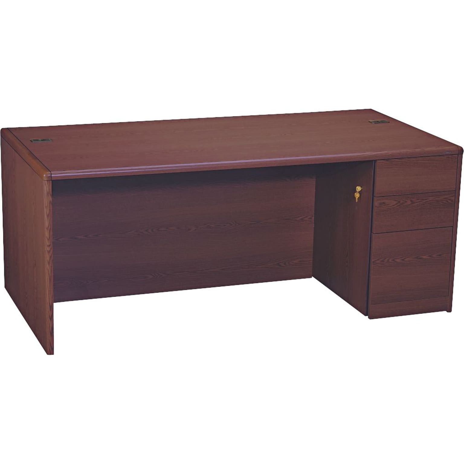 HON 10700 Series 72W Single Right Pedestal Desk, Mahogany (10787RNN)