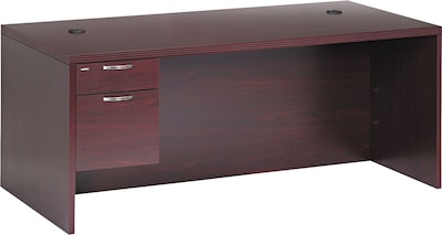 HON® 11500 Series Valido™ Office Collection in Mahogany, Single Left Pedestal Desk, 72Wx36D