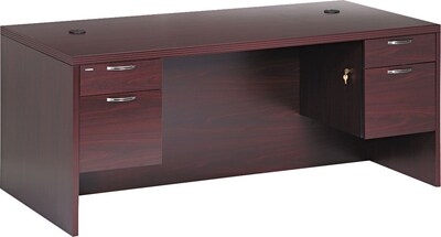 HON® 11500 Series Valido™ Office Collection in Mahogany, Double Pedestal Rectangular Desk