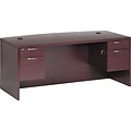 HON® 11500 Series Valido™ Office Collection in Mahogany, Double Pedestal Bow Top Desk