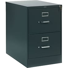 HON® 310 Series Vertical File Cabinet, Legal, 2-Drawer, Charcoal, 26 1/2D