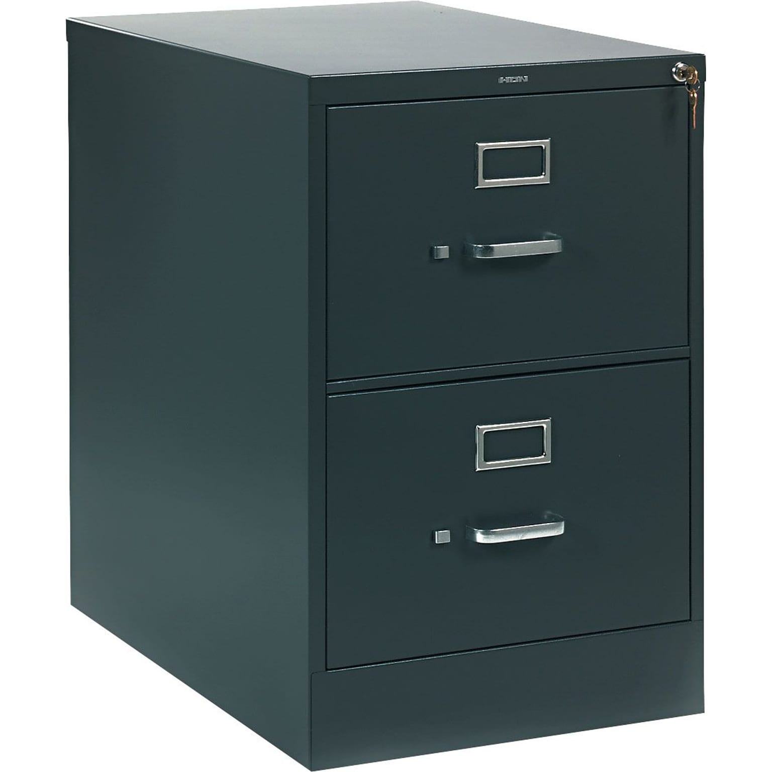 HON® 310 Series Vertical File Cabinet, Legal, 2-Drawer, Charcoal, 26 1/2D