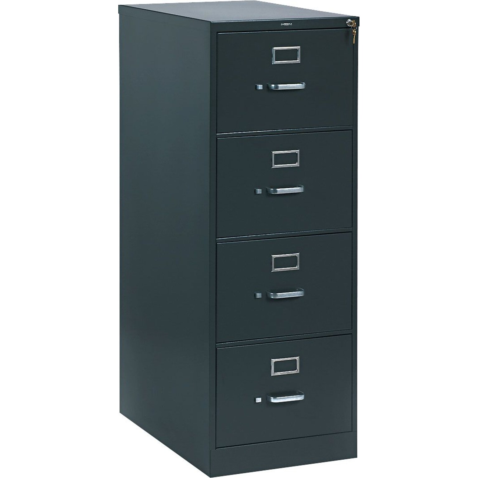 HON 310 Series Vertical File Cabinet, Legal, 4-Drawer, Charcoal, 26 1/2D (314CPS)