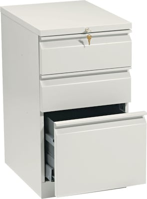 HON® Brigade® Efficiencies™ Mobile Pedestal, Box/Box/File, Putty, 19-1/2D