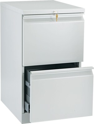 HON® Brigade® Efficiencies™ Mobile Pedestal, File/File, Light Grey, 19-7/8D