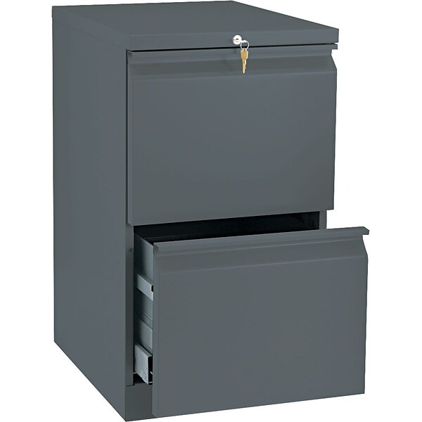 HON® Brigade® Efficiencies™ Mobile Pedestal, File/File, Charcoal, 19-7/8D