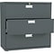 HON Brigade 600 Series Lateral File Cabinet, A4/Legal/Letter, 3-Drawer, Charcoal, 42W NEXT2017 NEXT