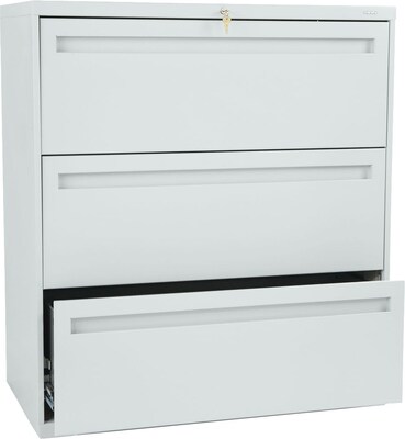 HON® 700 Series Lateral Files, 3-Drawer, 40-7/8Hx36W, Light Grey