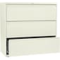 Hon® Brigade® 800 Series 3-Drawer Lateral File Cabinet, Putty, Legal (893LL)