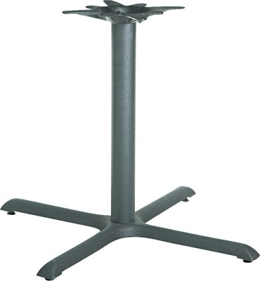 HON® Hospitality Self-Edge Tables, 36 Wide, 3 Diameter Cast Iron Base, Black