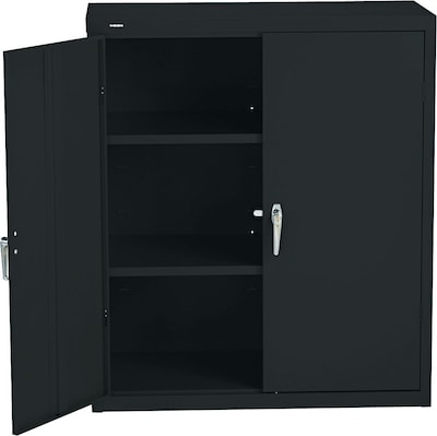 HON® Brigade® Steel Storage Cabinet, Assembled, 42Hx36Wx18D, Black