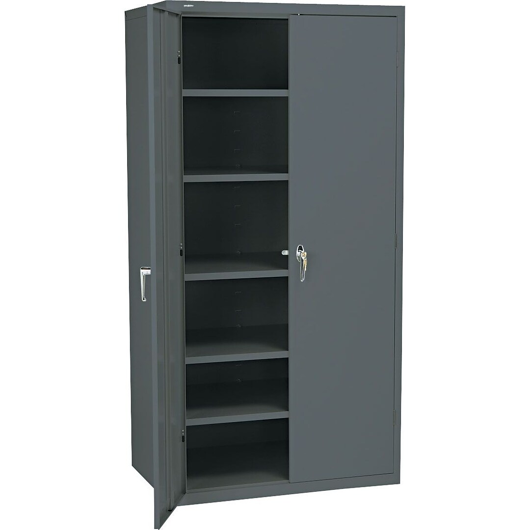 Hon Brigade 5 Shelf Storage Cabinet Charcoal 72 H X 36 W X 24 1 8 D Quill Com