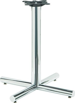 HON® Single-Column Table Base for Hospitality Tables, Fits 30 and 36 Tabletops, Chrome, 26H