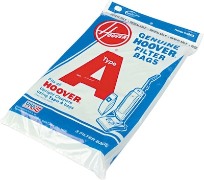 Hoover® Replacement Disposable Vacuum Bags, White, 3/Pk (4010001A)