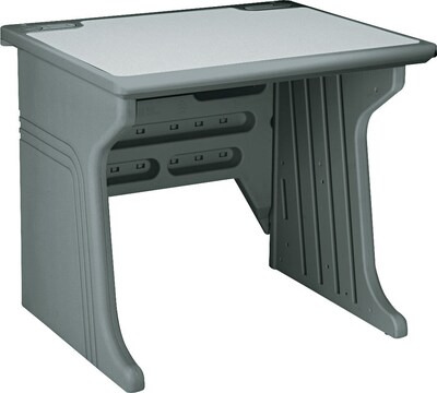 Iceberg® Aspira Modular Furniture Collection in Charcoal; Workstation Table, 34