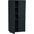 Iceberg® Officeworks® Polyethylene Storage Cabinet, Non-Assembled, 66Hx33Wx18D, Black