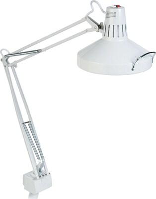 Ledu Incandescent/Fluorescent Clamp-On Lamp, White