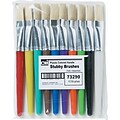 Paint Brushes, Natural Bristles, Flat, 7-1/2 Hdle, 10/ST, Asst.