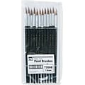 Leonard Natural Camel Hair Fine Paint Brush, Black, 12/Pack