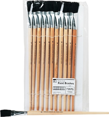 Leonard Easel Board Paint Brush; 3/4 Bristles, Natural Wood Handle, Size 18