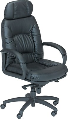 Alera™ Nico Series Executive Chairs with Faux Leather Upholstery; Black, High-Back
