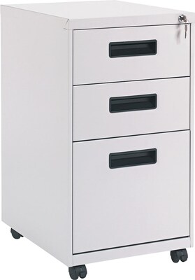 Alera 19 Deep, 3  Drawer Mobile Vertical File Cabinet, Light Gray