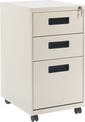 Alera 19 Deep, 3  Drawer Mobile Vertical File Cabinet, Putty