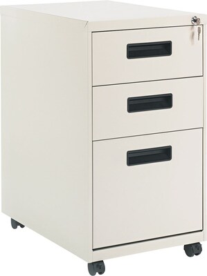 Alera™ Mobile File Pedestals with Recessed Pulls; 3-Drawer, 23-1/4D, Putty